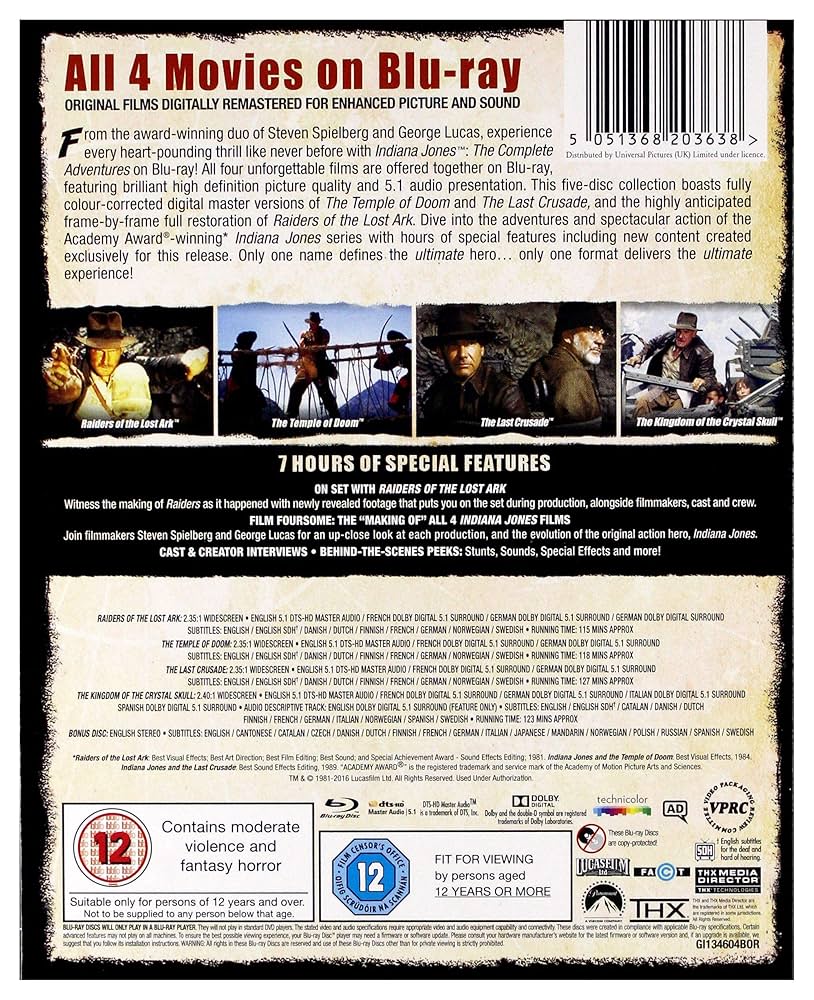 (未使用･未開封品)Indiana Jones: The Complete Adventures [Blu-ray] [Import] Indiana Jones: The Complete Adventures BLU RAY - Best Buy